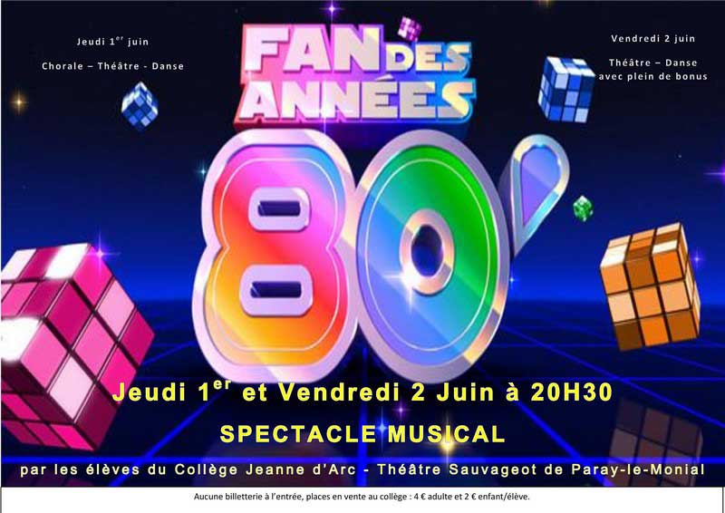 Spectacle Fan des années 80