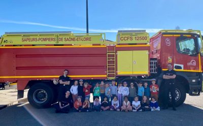 Visite de la caserne des pompiers.