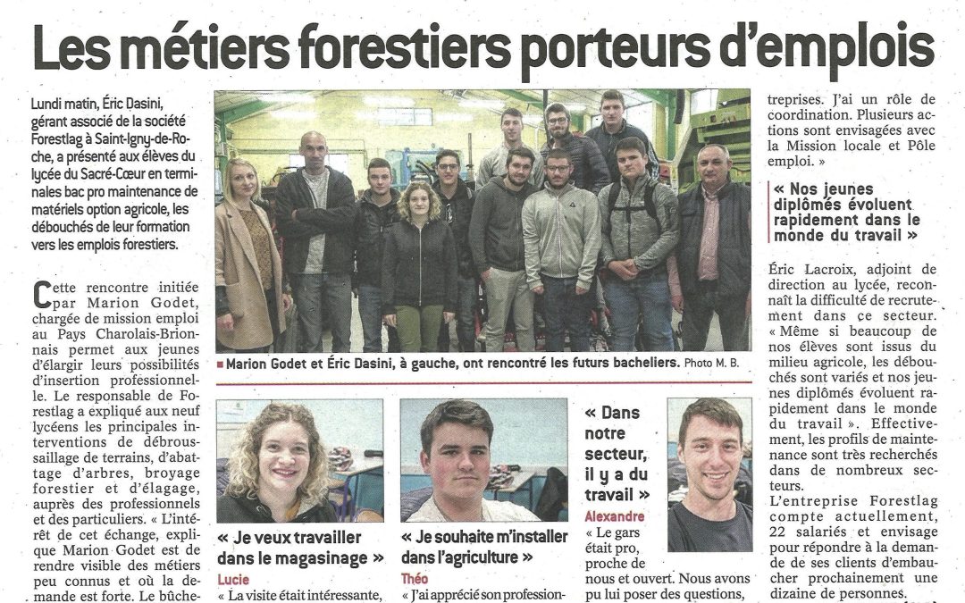 Présentation des métiers forestiers